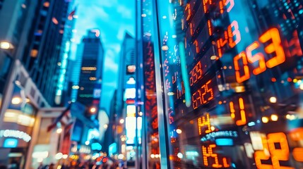 Poster - Financial Center at Night