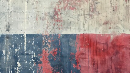 Wall Mural - weathered patriotic background distressed red white and blue with vintage texture