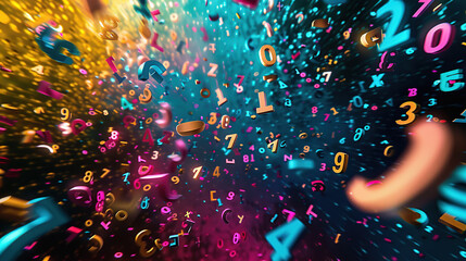 Wall Mural - abstract communication and future technology data flow