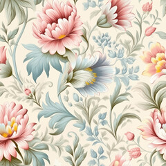 Poster - Elegant floral vintage wallpaper design