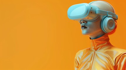 Futuristic 3D Minimalist Shopping Concept with Bold Design and Clean Aesthetics, Featuring Small Dot Black Eyes and Vibrant Isolated Background