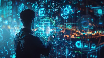 binary code on screen