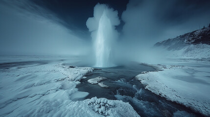 Nature’s Fountain: Geysers Erupting in Park, Shooting Clear Water Blasts Skyward