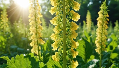 Canvas Print - Yellow Flowers in Sunlight.