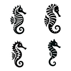 Wall Mural - seahorse logo icon design illustration