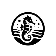 Wall Mural - seahorse logo icon design illustration