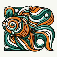 illustration of a goldfish