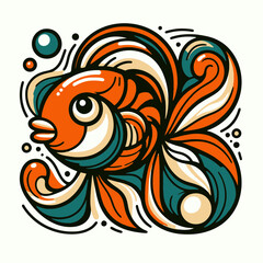 illustration of a goldfish