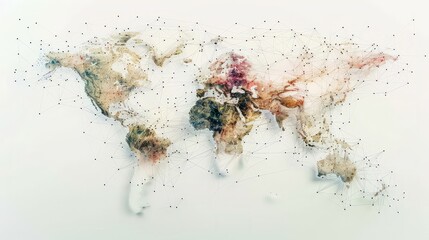 Global data network, illustration