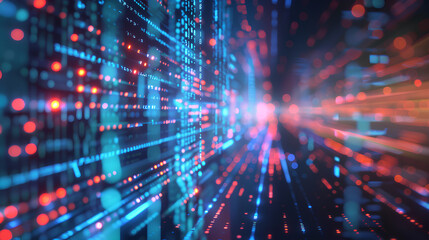 Wall Mural - abstract futuristic data computer technology business background
