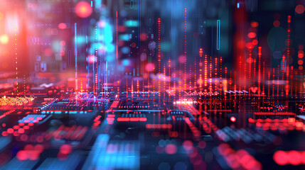 Wall Mural - abstract futuristic data computer technology business background
