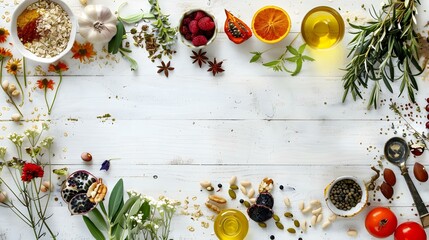 Winter vegetarian and vegan food ingredients