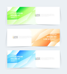 Sticker - Geometric banner design with Vector presentation template.
