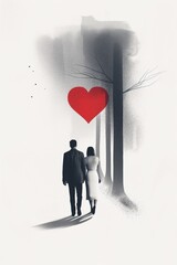 Wall Mural - Love poster. I love you card. Love wallpaper