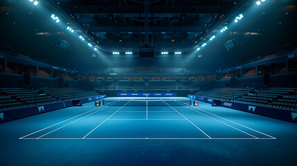 Tennis arena for a tennis tournament