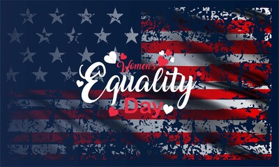 Wall Mural - Women's Equality Day in United States. Female holiday, celebrated annually in August 26. Women right history month. Poster, greeting card, banner and background.