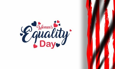 Wall Mural - Women's Equality Day in United States. Female holiday, celebrated annually in August 26. Women right history month. Poster, greeting card, banner and background.