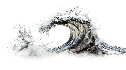 Wall Mural - Elegant arcing wave splashing