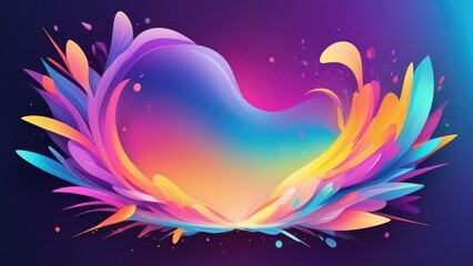 Wall Mural - Radiant Rainbow Colors on Canvas