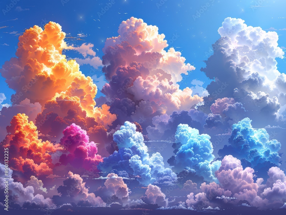 illustration of the different types of clouds and their formations ...