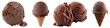 © Stock Hub - Set of Chocolate ice cream isolated on transparent background