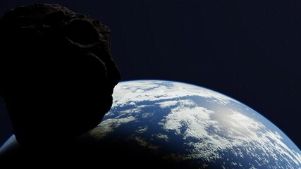 Wall Mural - asteroids in space,3d illustration