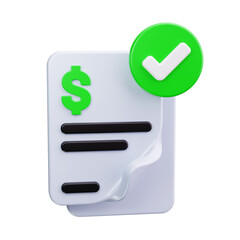 Poster - invoice 3d render icon