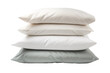 © Masood - A Stack of Soft Pillows Ready for a Peaceful Night's Sleep on a Clear PNG or White Background.