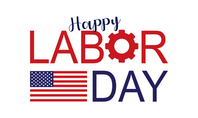 Wall Mural - Happy Labor Day USA Text