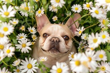 Sticker - beautiful dog breed french bulldog