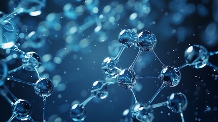 Wall Mural - abstract molecular structure intricate beauty of water a microscopic world of interconnectedness.