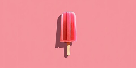 Wall Mural - Vivid Ice Pop on Pink Background