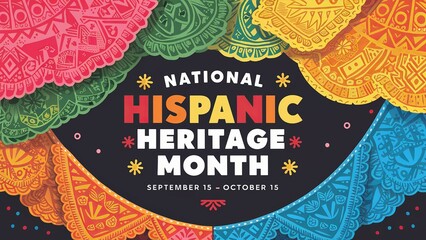 Wall Mural - Hispanic heritage month, banner, poster, web banner