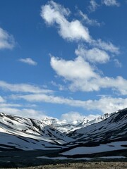 mountains and clouds