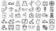 © Z - Road travel icon vector design collection with editable stroke
