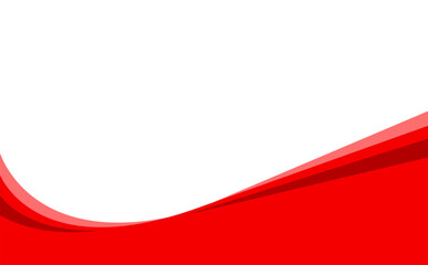 Wall Mural - red wave stripe for banner, wave graphic for corner border, wave curve for bottom poster and card