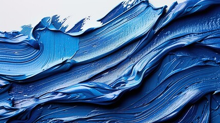 Poster - Abstract Blue Paint Strokes