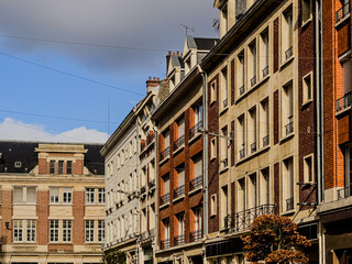 Wall Mural - Street view of Amiens in France