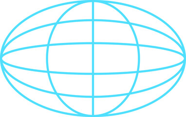 Wall Mural - y2k grid globe symbol, brutal art geometry net element symbol, cyber tech geometric mesh structure o