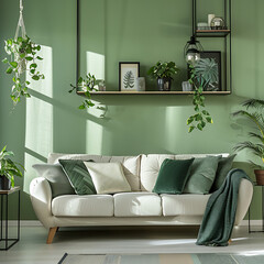 Wall Mural - modern living room with sofa