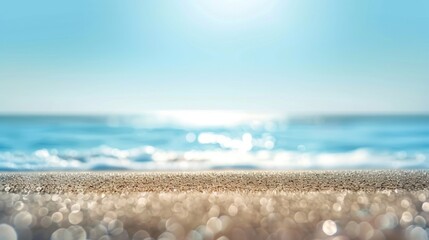 Abstract Seascape With Blurred Beach and Bokeh