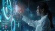 © Dentma Art - Woman Interacting with Futuristic Interface