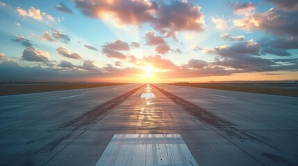 Poster - Runway to the Sunset