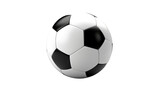 Realistic soccer ball isolated on a transparent background, png	