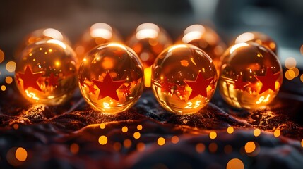 Wall Mural - Holiday Glow Orbs
