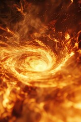 Wall Mural - Black hole with spiral of fire