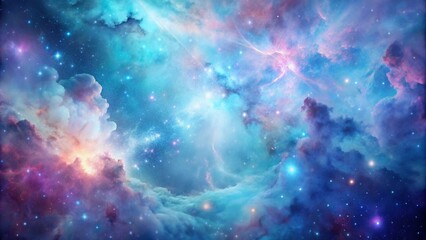 Wall Mural - abstract blue and pink galaxy
