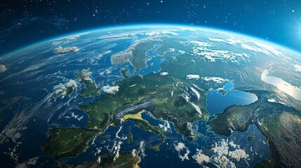 Wall Mural - Stunning View of Earth from Space