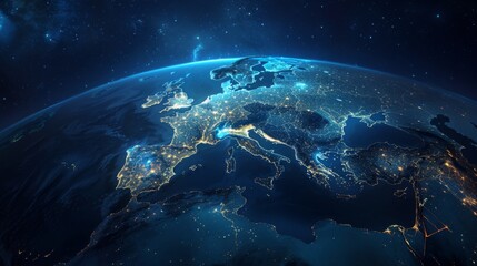 Sticker - Europe at Night from Space