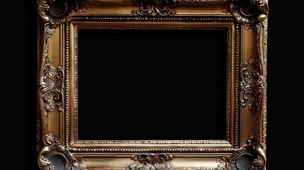 Poster - Antique Ornate Gold Picture Frame